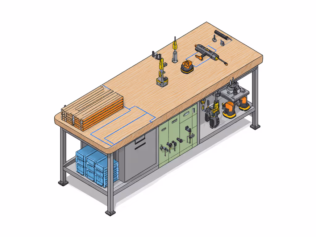 workbench_zones_diagram_showing_material_storage_clamping_and_power_tool_areas