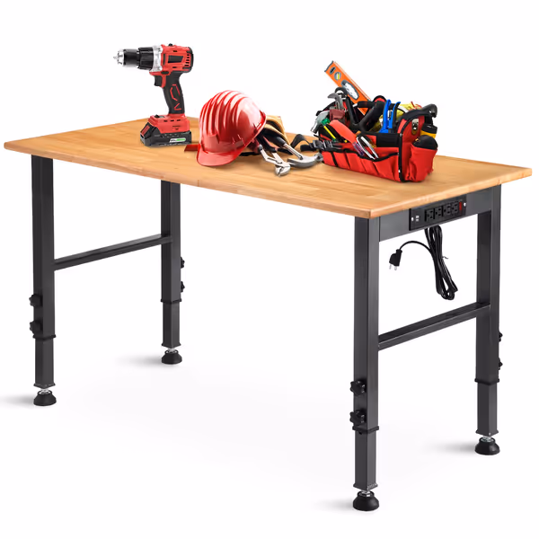 48" Adjustable Workbench with Power Outlet